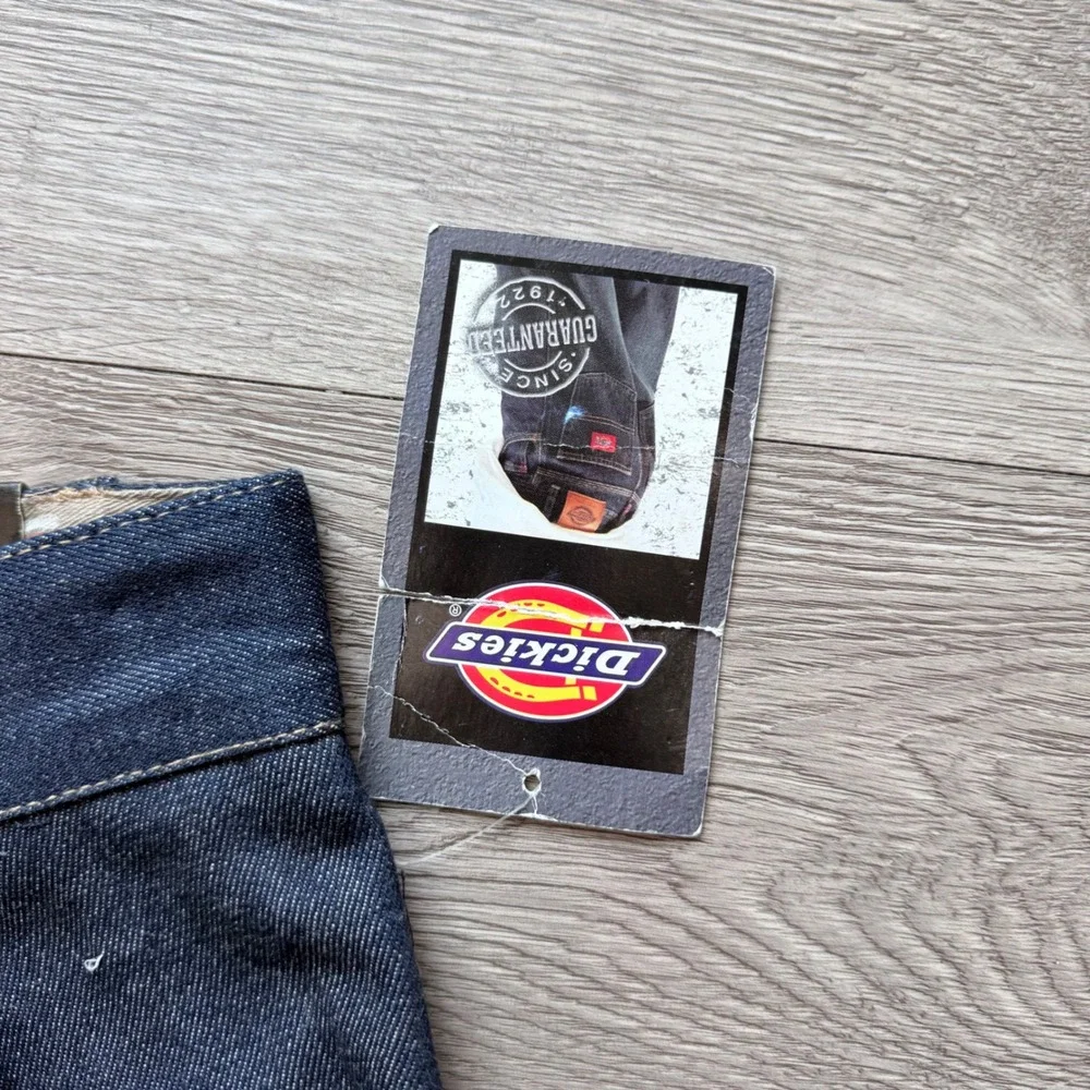 Dickies Workhorse Jeans Raw Indigo Double Knee Straight Leg 945731 Size 16 NWT